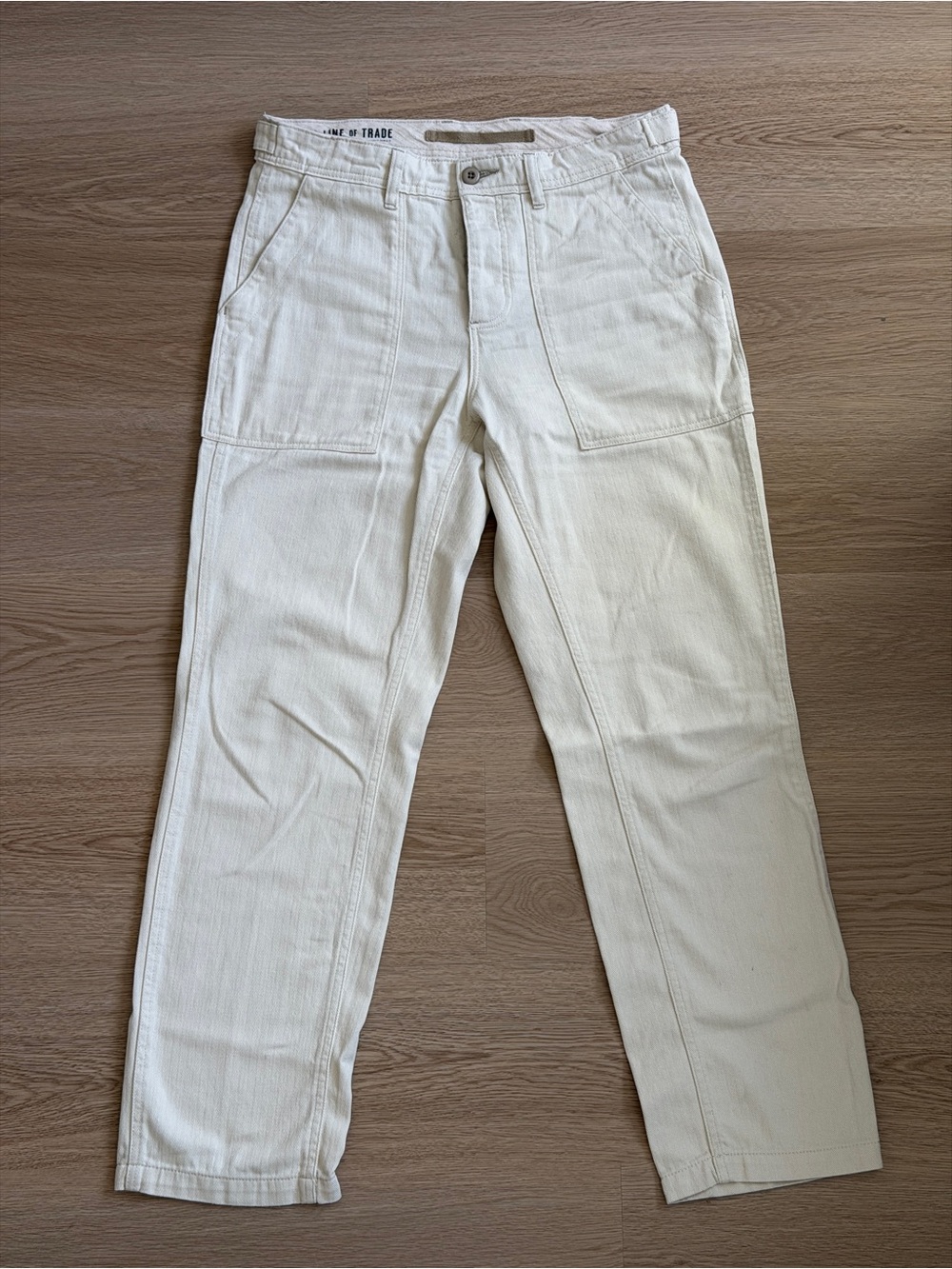 Line Of Trade High Waisted Cream Fatigue Pants